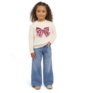 Lands' End Toddler Girls Bow Sweater